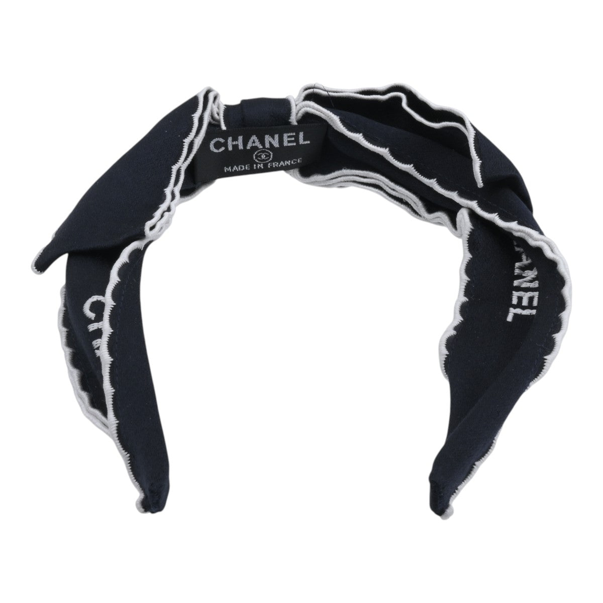 Logo Ribbon Headband Black