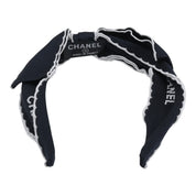 Logo Ribbon Headband Black
