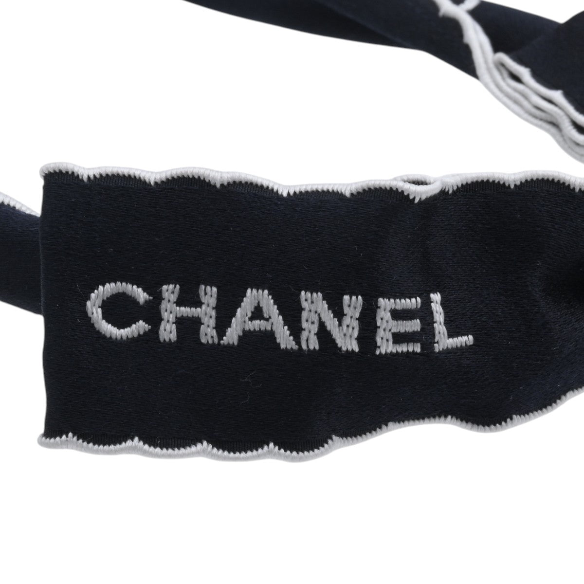 Logo Ribbon Headband Black
