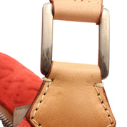 Suede C Macadam Pattern One-Shoulder Bag Salmon Pink