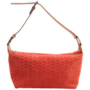 Suede C Macadam Pattern One-Shoulder Bag Salmon Pink