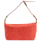 Suede C Macadam Pattern One-Shoulder Bag Salmon Pink