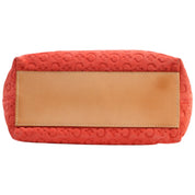 Suede C Macadam Pattern One-Shoulder Bag Salmon Pink