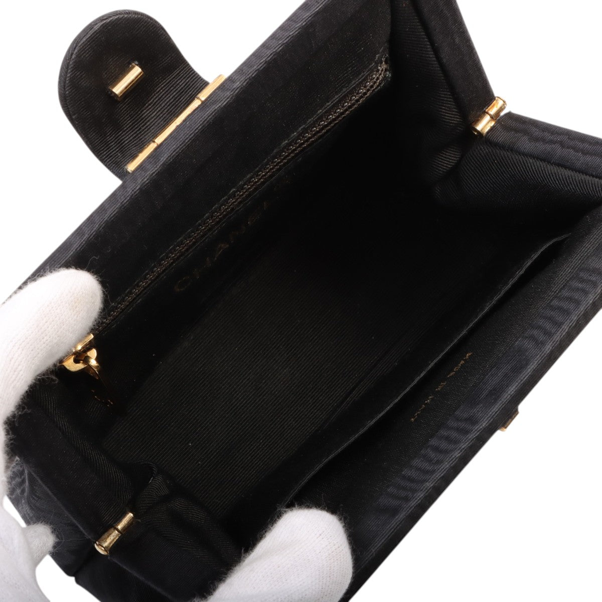 Circa 1998 CC Logo Plate Handbag Black