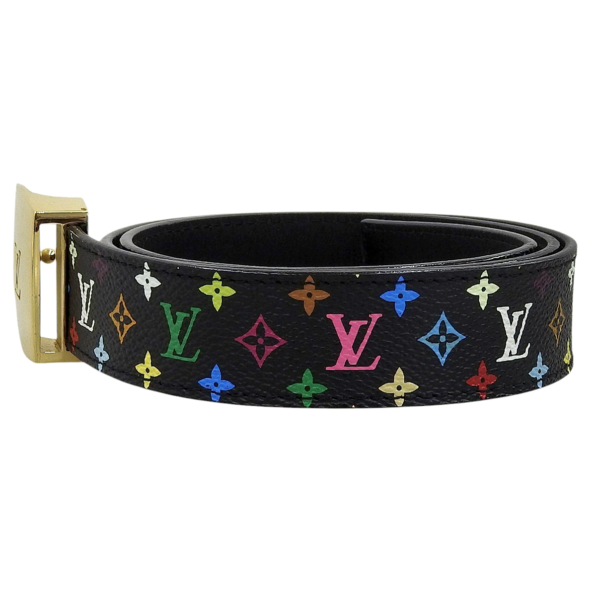 Monogram Multicolore 饰带腰带 黑色