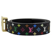 Monogram Multicolore 饰带腰带 黑色