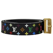 Monogram Multicolore 饰带腰带 黑色