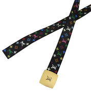 Monogram Multicolore 饰带腰带 黑色