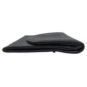 Circa 1998 Caviar Skin CC Logo Stitch Long Wallet Black