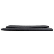 Circa 1998 Caviar Skin CC Logo Stitch Long Wallet Black