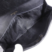 Circa 1998 Caviar Skin CC Logo Stitch Long Wallet Black