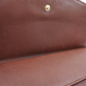 Circa 1997 Caviar Skin CC Mark Stitch Long Wallet Brown
