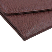 Circa 1997 Caviar Skin CC Mark Stitch Long Wallet Brown