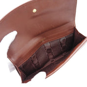 Circa 1997 Caviar Skin CC Mark Stitch Long Wallet Brown