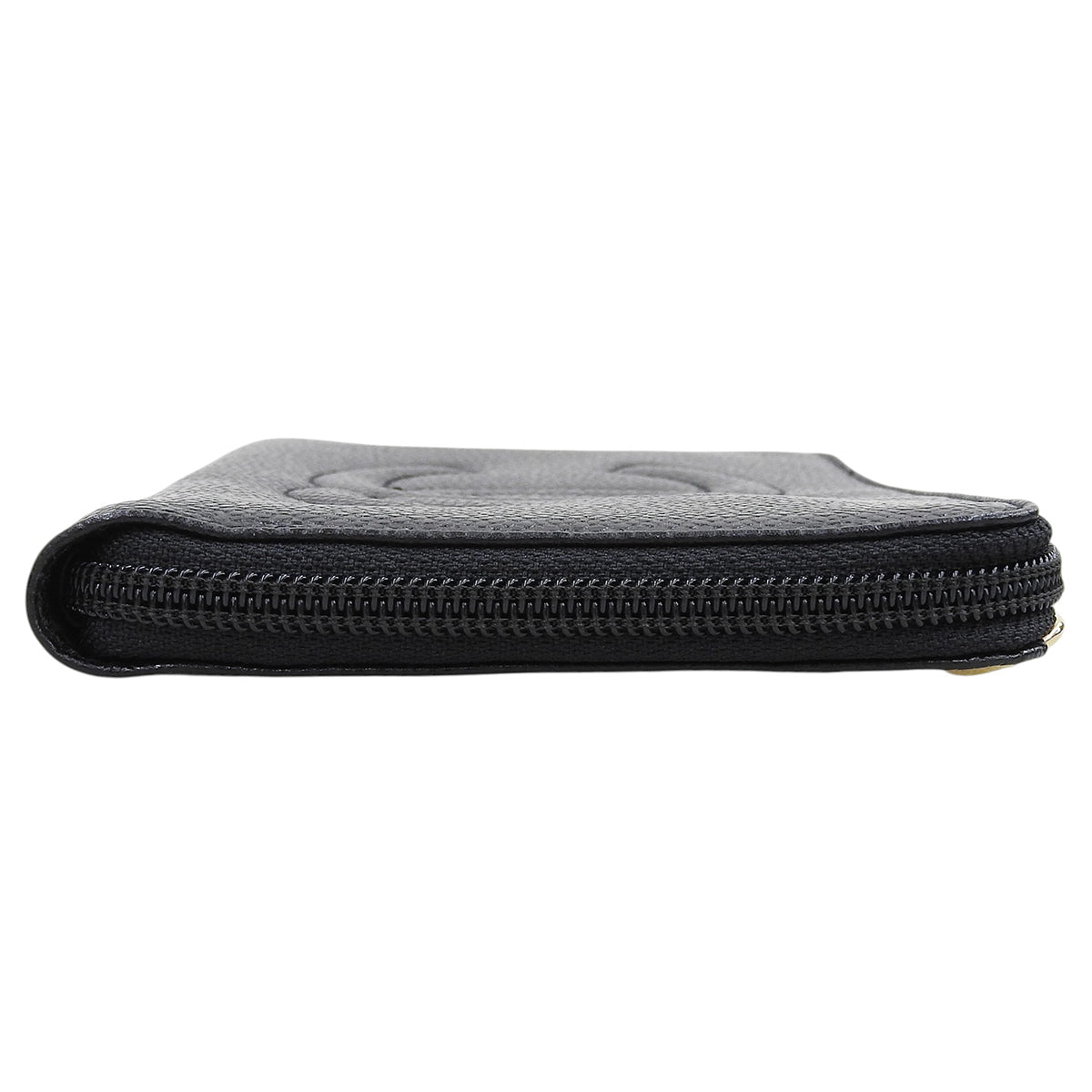 Circa 1995 Caviar Skin CC Mark Stitch Long Wallet Black