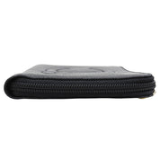 Circa 1995 Caviar Skin CC Mark Stitch Long Wallet Black