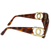 Brown Marble Side CC Logo Sunglasses Brown
