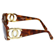 Brown Marble Side CC Logo Sunglasses Brown