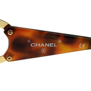 Brown Marble Side CC Logo Sunglasses Brown