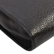 1995年頃製 キャビアスキンCCマークステッチチェーンポーチ ブラック