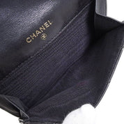 Circa 1995 Bicolor Stitch CC Mark Plate Compact Wallet Black