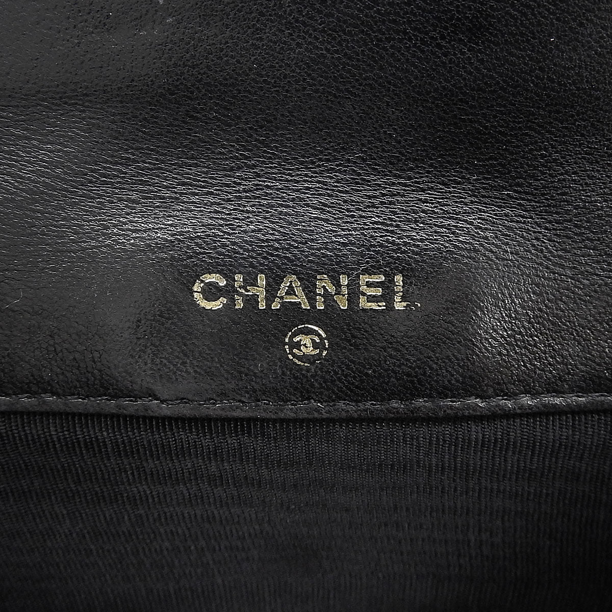 Circa 1995 Bicolor Stitch CC Mark Plate Compact Wallet Black