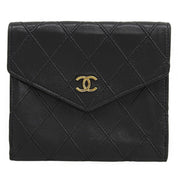 Circa 1995 Bicolor Stitch CC Mark Plate Compact Wallet Black