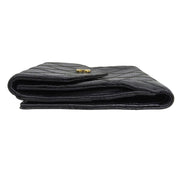 Circa 1995 Bicolor Stitch CC Mark Plate Compact Wallet Black
