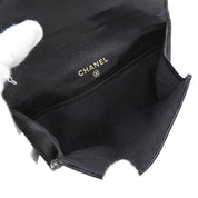 Circa 1990 CC Logo Plate Bi-color Stitch Compact Wallet, Black