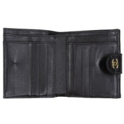 Circa 1990 CC Logo Plate Bi-color Stitch Compact Wallet, Black