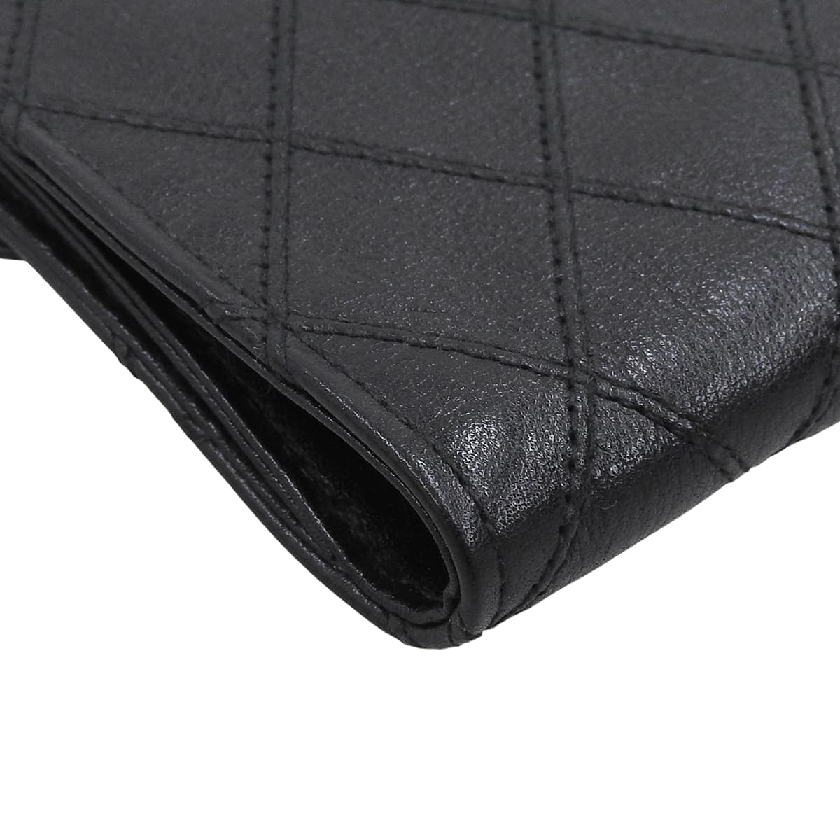 Circa 1990 CC Logo Plate Bi-color Stitch Compact Wallet, Black