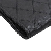 Circa 1990 CC Logo Plate Bi-color Stitch Compact Wallet, Black