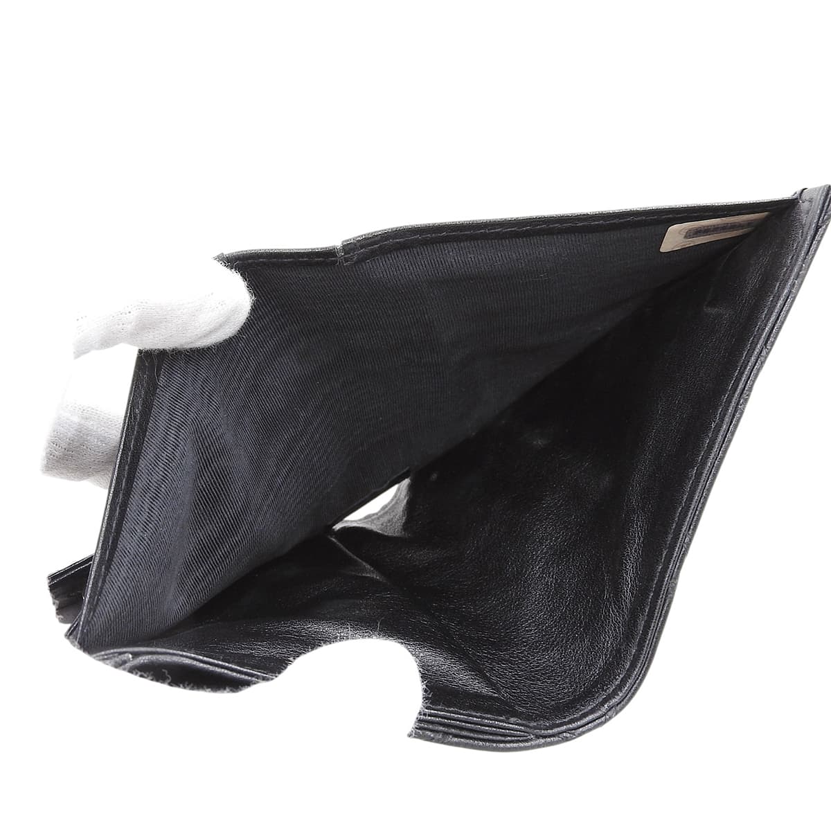 Circa 1990 CC Logo Plate Bi-color Stitch Compact Wallet, Black