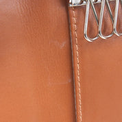 Circa 2013 Caviar Skin CC Logo Stitch Key Case Orange