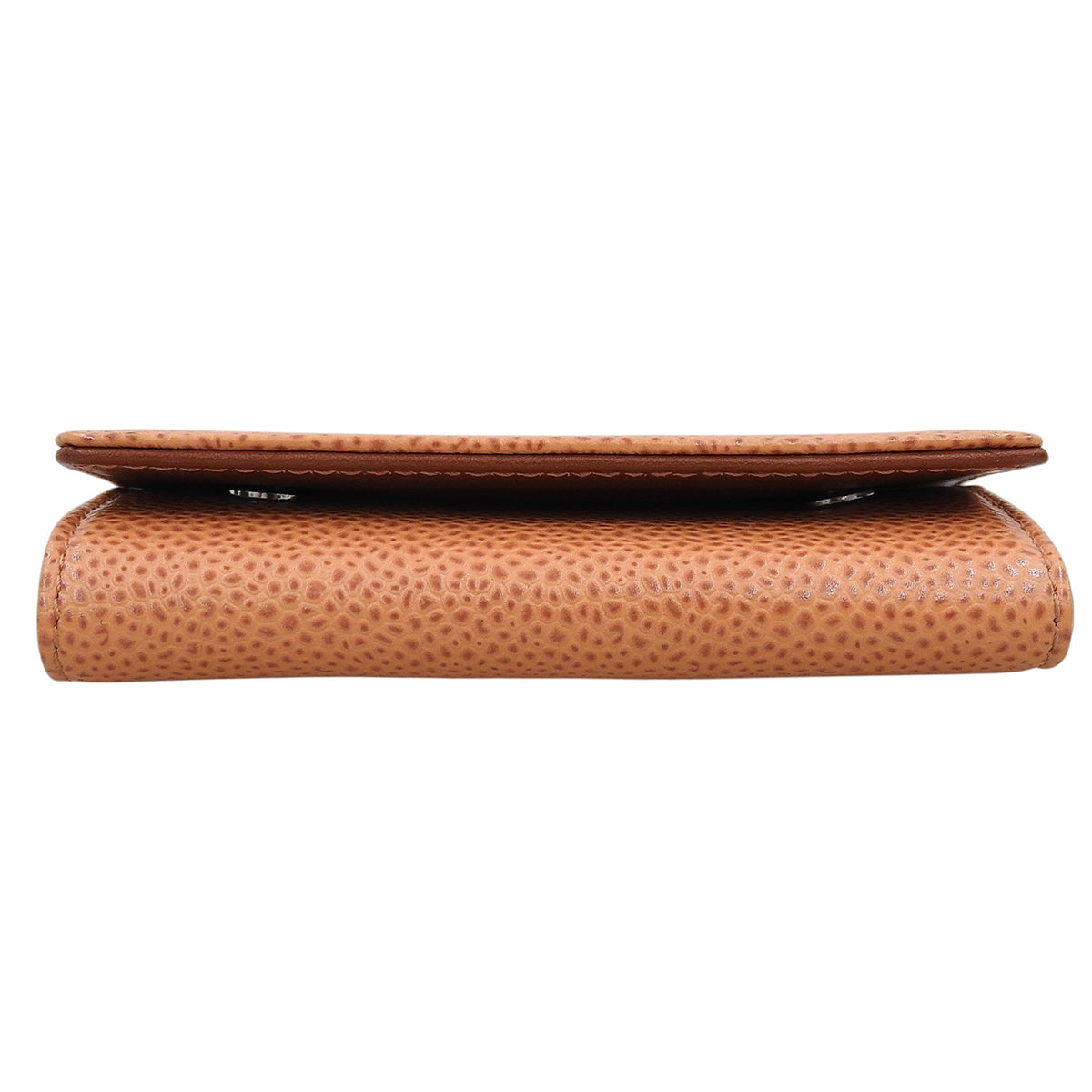 Circa 2013 Caviar Skin CC Logo Stitch Key Case Orange