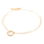 18K Baby Trinity Bracelet, Yellow Gold/Pink Gold/White Gold