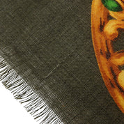 Silk Jewel Pattern Scarf Khaki/Gold/Multi