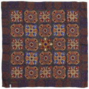 Silk Paisley Jewel Pattern Scarf Blue/Orange/Multi