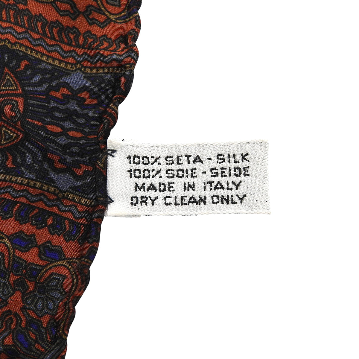 Silk Paisley Jewel Pattern Scarf Blue/Orange/Multi