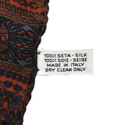 Silk Paisley Jewel Pattern Scarf Blue/Orange/Multi
