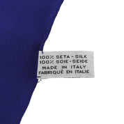 Silk logo-pattern scarf, blue/multi