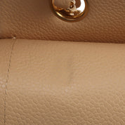 Circa 2017 Caviar Skin Classic Flap Chain Bag 25cm Beige