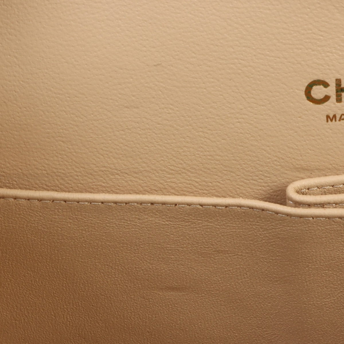 Circa 2017 Caviar Skin Classic Flap Chain Bag 25cm Beige