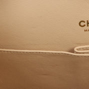 Circa 2017 Caviar Skin Classic Flap Chain Bag 25cm Beige