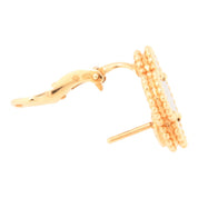 18K Vintage Alhambra earrings, yellow gold/black