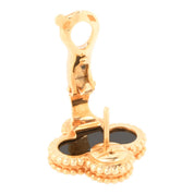 18K Vintage Alhambra earrings, yellow gold/black