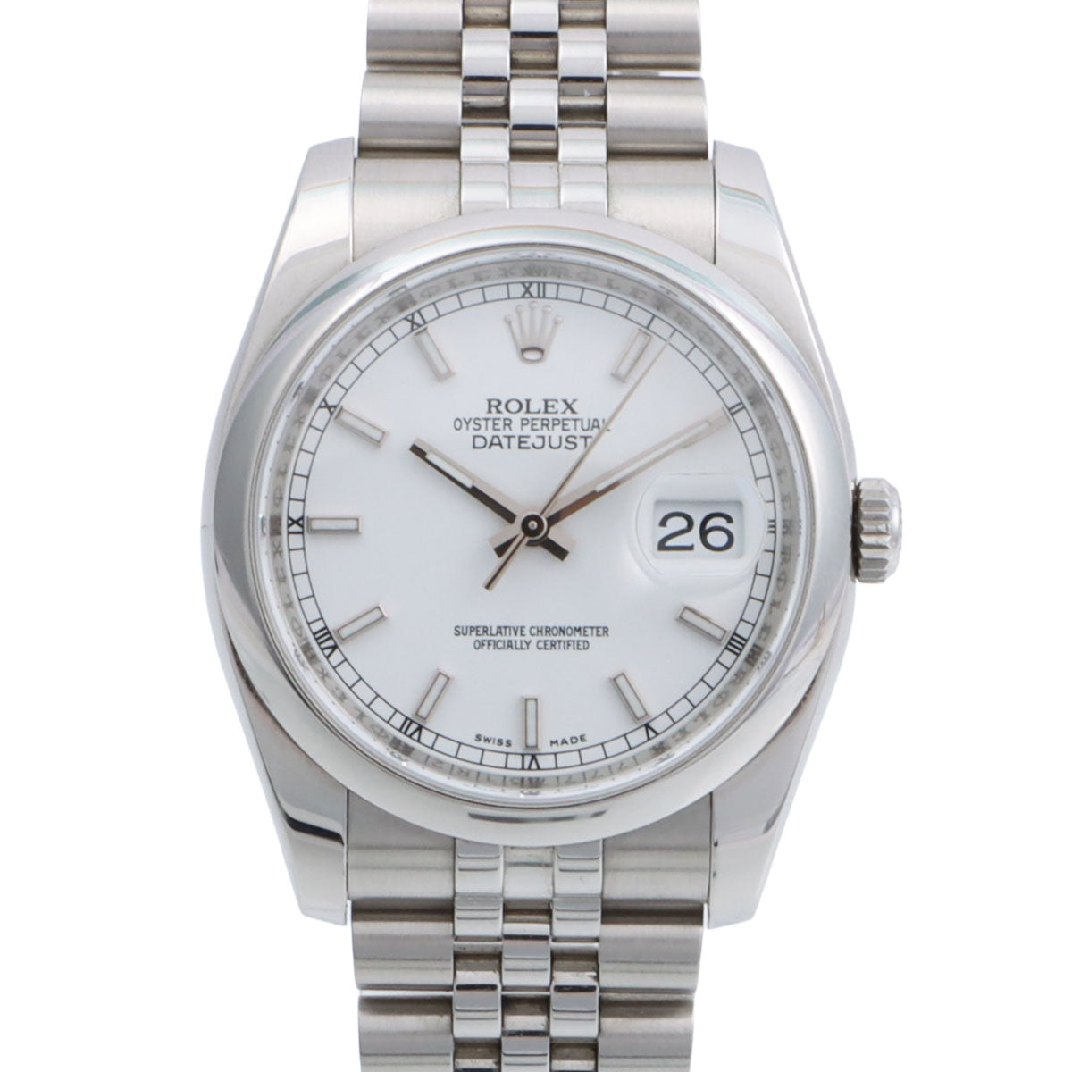 デイトジャスト 36mm 116200 自動巻き ホワイト