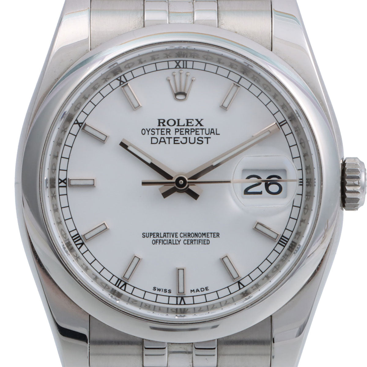 デイトジャスト 36mm 116200 自動巻き ホワイト