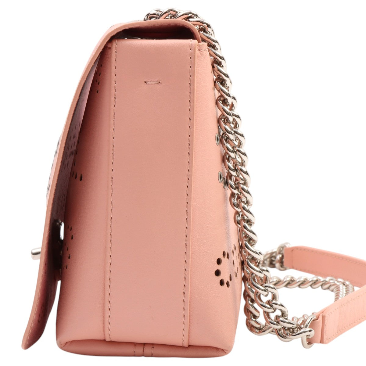 Circa 2020 Perforated CC Turn-Lock Shoulder Bag Pink