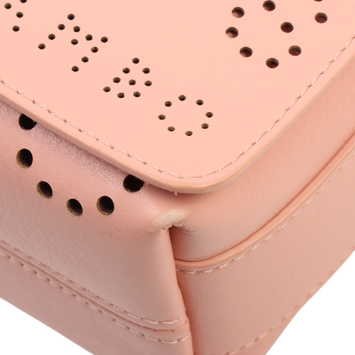 Circa 2020 Perforated CC Turn-Lock Shoulder Bag Pink